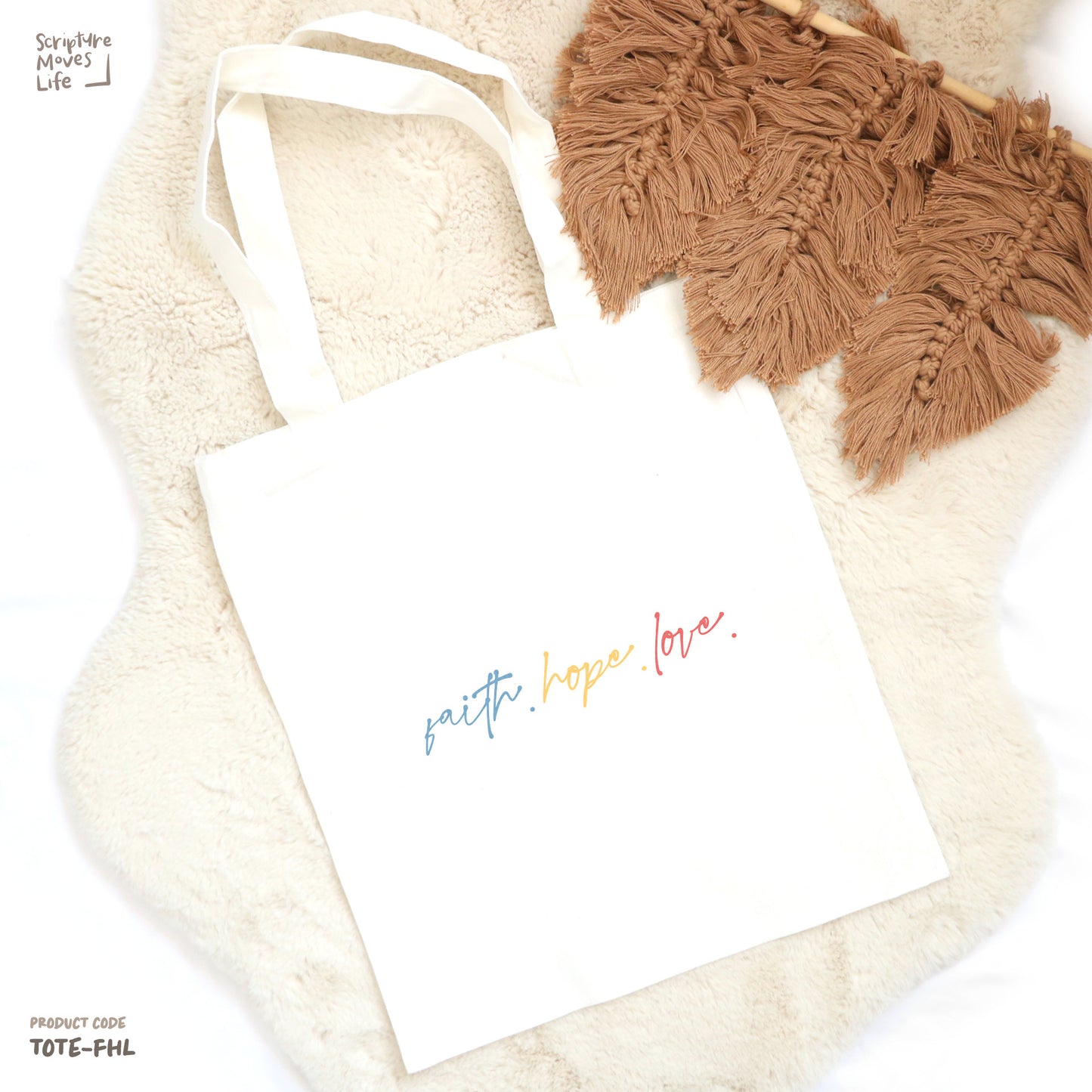 Tote Bag-Faith Hope Love
