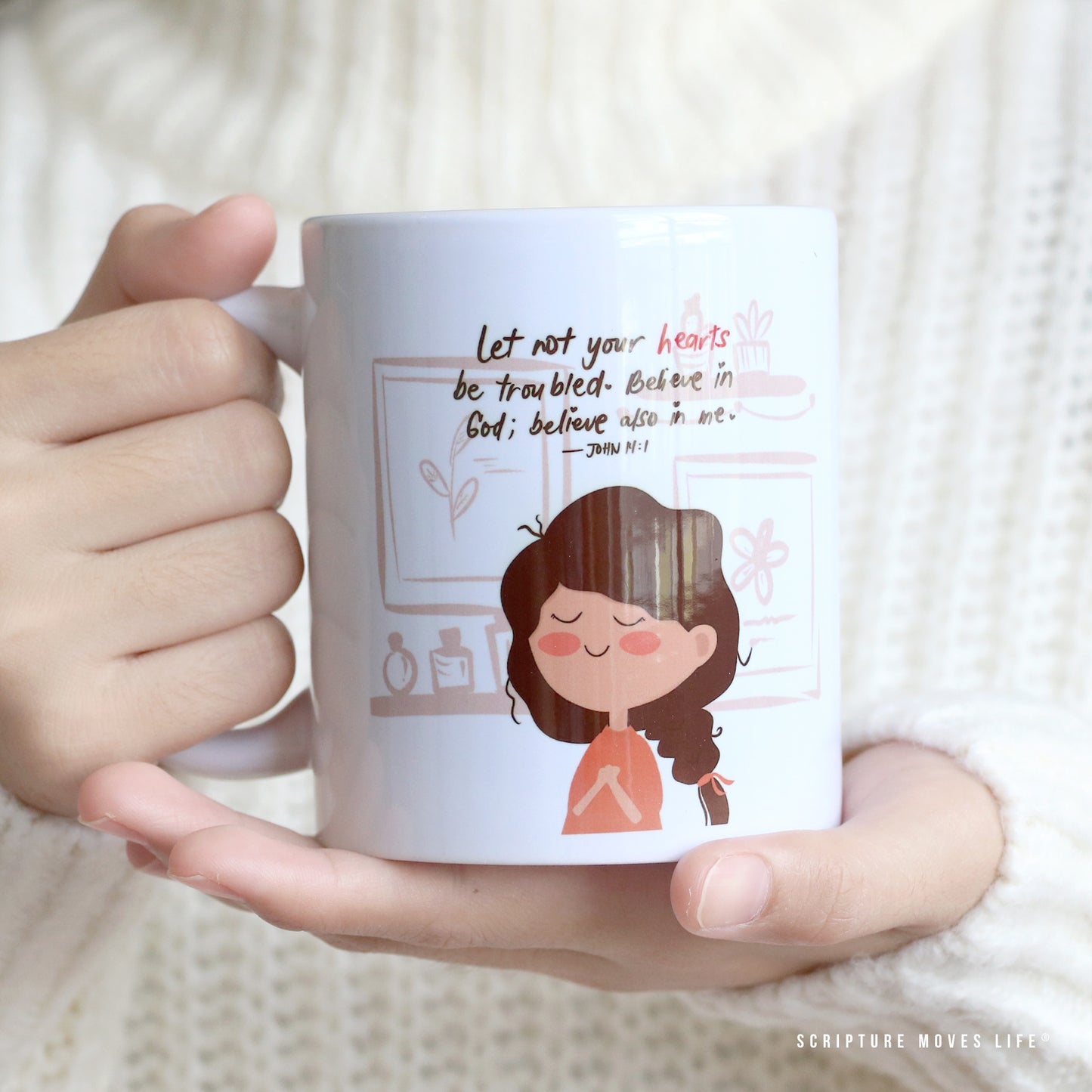 Ceramic Mug-Let not your hearts be troubled