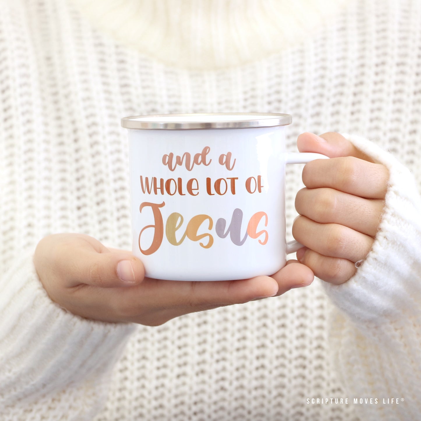 Enamel Mug-All I need is a little bit of Coffee and a whole lot of Jesus