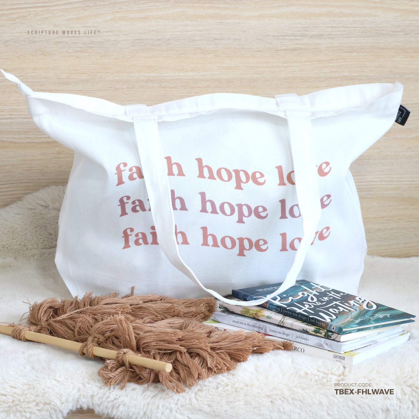 Tote Bag Expandable-Faith Hope Love