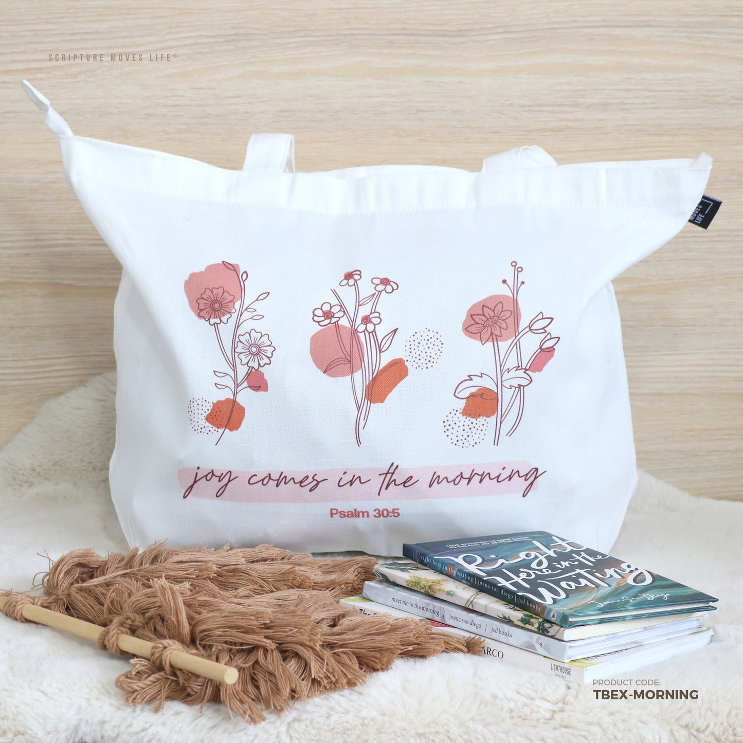 Tote Bag Expandable-Joy comes in the morning